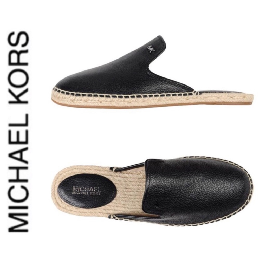 NEW authentic MK mule espadrille Leather